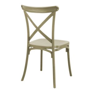 Crossie chair in cappuccino color 38x46.5x82cm