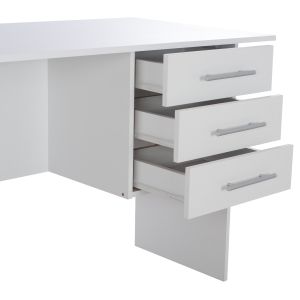Ensley Hm2029,05 melamine desk with 3 drawers white 120x60x76cm