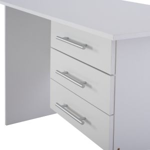 Ensley Hm2029,05 melamine desk with 3 drawers white 120x60x76cm