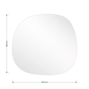 Frameless 1 Mirror Black 49x1.2x52cm