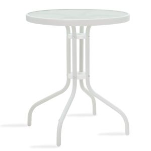 Garden Dining Room Watson-obbi Set 3pcs Metal-pe White