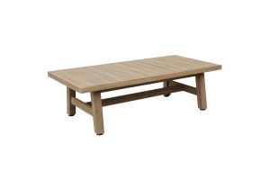 Garden Lounge Set 4pcs Malibu Natural Acacia Wood-beige Fabric