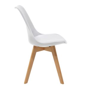 Gaston Chair Pp With Pu Color White - Oak