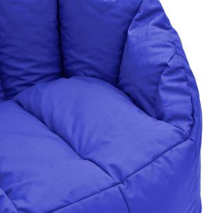 Kerlon waterproof pouf-armchair in blue color D80x65cm