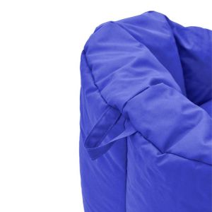 Kerlon waterproof pouf-armchair in blue color D80x65cm