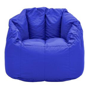 Kerlon waterproof pouf-armchair in blue color D80x65cm