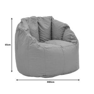 Kerlon waterproof pouf-armchair in blue color D80x65cm