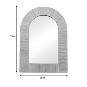 Koin mirror banana wood in natural shade 78x78x8cm