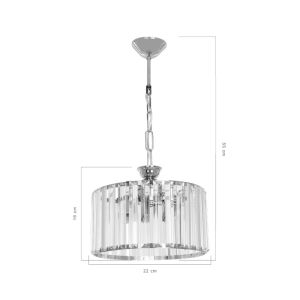 Lavina I E27 полилей в златист абажур Φ27x21см
