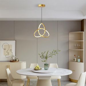 LED МЕТАЛЕН ПОЛИЛЕЙ TRINITY СЪС ЗЛАТЕН АБАЖУР, РАЗМЕР 22X100 СМ