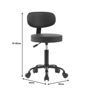 Mafeshi Pu office chair on wheels in black shade 45x44x70-82cm