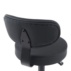 Mafeshi Pu office chair on wheels in black shade 45x44x70-82cm