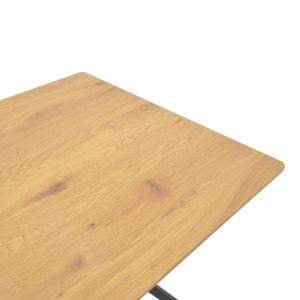 Nerelis естествена Mdf маса и черен метален крак 160x90x75см