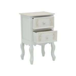Pazlen bedside table antique white color MDF 40x45x65cm