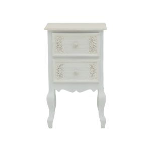 Pazlen bedside table antique white color MDF 40x45x65cm