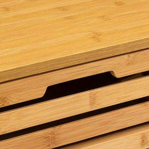 Sicla bamboo chest of drawers, natural color 40x30x97.5 cm