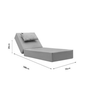 Specta chaise lounge cushion beige fabric 60x190x20cm