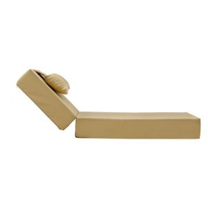Specta chaise lounge cushion beige fabric 60x190x20cm