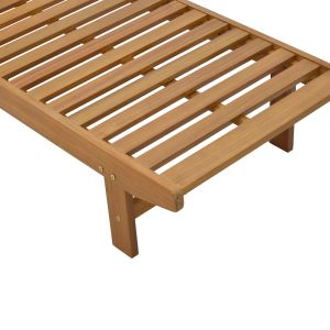Sunlounger Zalka L1 In Walnut Color 66x197x28cm