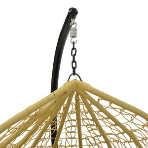 Zafer swing hanging Pp in natural color and black metal 106x103x200cm