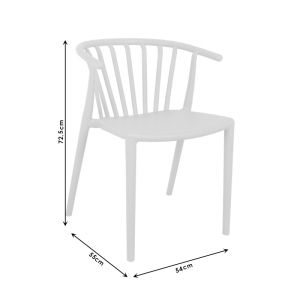 Zelma Pp chair in white shade 55x53x73cm