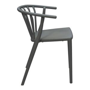 Zelma Pp стол в цвят антрацит 55x53x73см