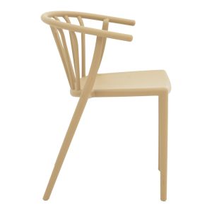 Zelma Pp chair in light cappuccino color 55x53x73cm