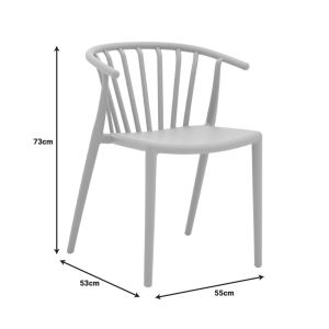Zelma Pp chair in light cappuccino color 55x53x73cm