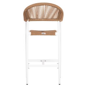 Aluminum bar stool Gregg Hm5788,11 white-sand beige synthetic rattan 55x57x106cm Hm5788