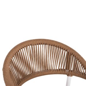 Aluminum bar stool Gregg Hm5788,11 white-sand beige synthetic rattan 55x57x106cm Hm5788