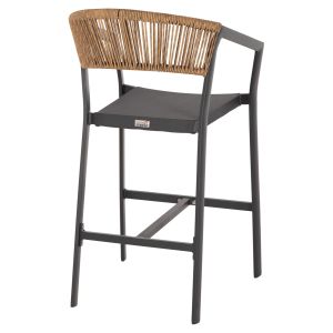 Алуминиев бар стол с подлакътници цвят антрацит Hm5892,11 Medium Height 57x61x103hcm