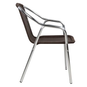 Алуминиев градински стол Noel Hm5019 ратан 56x60x75cm