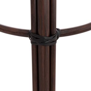 Aluminum medium bar stool Chino Hm6286.01 bamboo and textile in brown 43x43x65hcm.