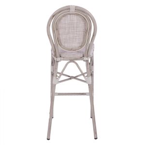 Алуминиев стол Bamboo Look бяла патина Hm5110 47x61x115cm