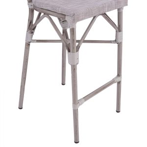 Алуминиев стол Bamboo Look бяла патина Hm5110 47x61x115cm