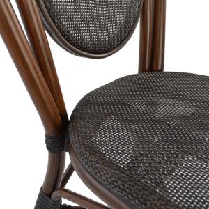 Алуминиев стол Bamboo Look кафяв 40,5x56,5x89,5cm Hm5026