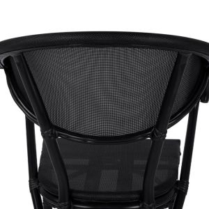 Алуминиев стол Bamboo Look черен Hm5025,02 59x60x82cm