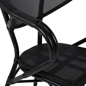 Алуминиев стол Bamboo Look черен Hm5025,02 59x60x82cm
