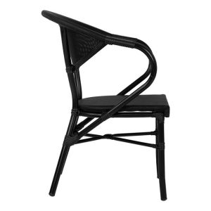 Алуминиев стол Bamboo Look черен Hm5025,02 59x60x82cm