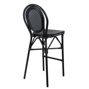 Алуминиев стол Bamboo Look черен текстилен 47x61x115 Cм Hm5060