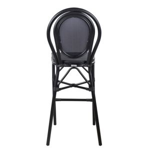 Алуминиев стол Bamboo Look черен текстилен 47x61x115 Cм Hm5060