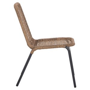 Aluminum chair Chair Spano black legs - beige 46x59x80hcm Hm6047