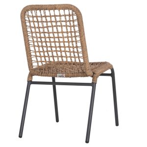 Aluminum chair Chair Spano black legs - beige 46x59x80hcm Hm6047
