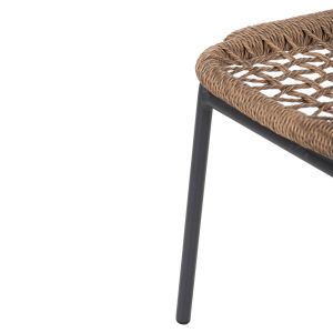 Aluminum chair Chair Spano black legs - beige 46x59x80hcm Hm6047