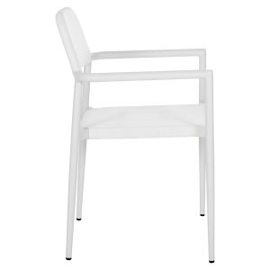 Aluminum chair Ronny white-white textile 53x51x80hcm Hm5998,02