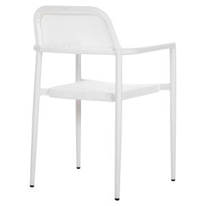 Aluminum chair Ronny white-white textile 53x51x80hcm Hm5998,02