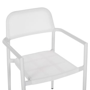 Aluminum chair Ronny white-white textile 53x51x80hcm Hm5998,02
