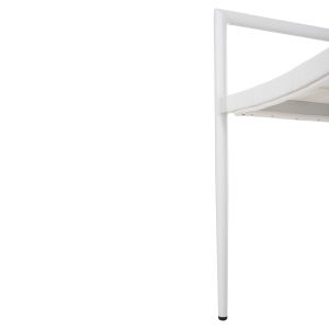 Aluminum chair Ronny white-white textile 53x51x80hcm Hm5998,02