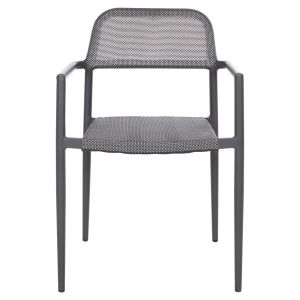 Aluminum chair Ronny gray - gray textile 53x51x80hcm Hm5998,01