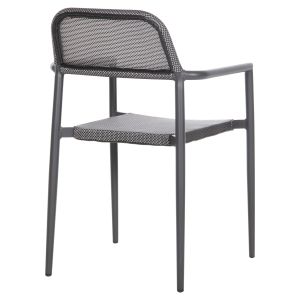 Aluminum chair Ronny gray - gray textile 53x51x80hcm Hm5998,01